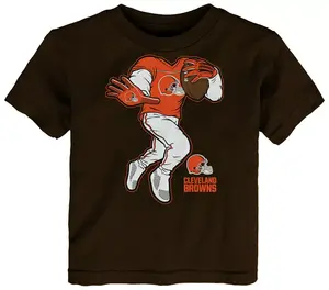 Одежда команды НФЛ для малышей Cleveland Browns Коричневая замшевая футболка Stiff Arm NFL Team Apparel