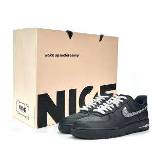 Nike Air Force 1 Silver Wing Diamond Tycoon Deconstruction Arts Black Rider Luxury Streetwear Low top Skateboard Shoes