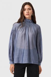 Шелковая блузка PEARLA Allsaints, фиолетовый