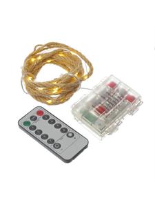 Marelida Светодиодная гирлянда, джутовая веревка, 40 светодиодов, 8 режимов работы, длина: 2 м, натуральный цвет