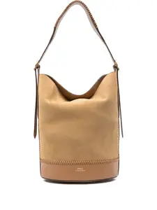 Сумка-ведро Secchiello среднего размера с плетеными ручками POLO RALPH LAUREN, нейтральный