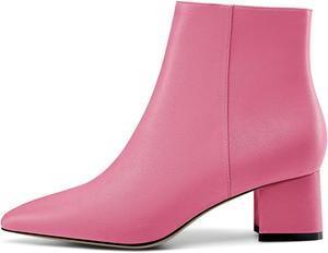 Женские ботинки Castamere с широким каблуком, заостренным носком, на молнии, высота каблука 5 см, Peach