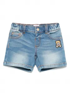 Джинсовые шорты Teddy Bear Moschino Kids, синий