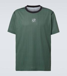 Футболка с полосками в техническом стиле Loewe, Green/Black