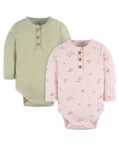 Боди с длинными рукавами для девочек, 2 шт. в упаковке Gerber, мультиколор