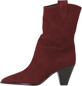 Женские ботильоны FSJ с заостренным носком, ковбойской колодкой, на стойком каблуке-конусе, из замши, стильные короткие ботинки, повседневные, для офиса и работы, размер 4-16 US, Red
