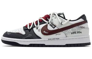 Nike Кроссовки для скейтбординга Dunk Low Top унисекс черные белые красные