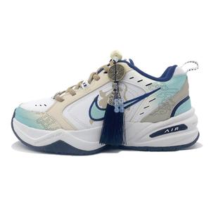 Nike Air Monarch 4 нескользящие износостойкие низкие массивные кроссовки unisex белый желтый зеленый