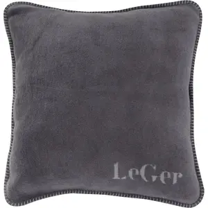 Декоративная подушка Anisa с современным надписью, наволочка без наполнителя, 1 штука 50x50 см Leger Home By Lena Gercke, Grau + unifarben