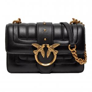 Кожаная мини-сумка через плечо, кроссбоди женская черная PINKO