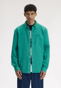Свободная, выстиранная рубашка Fred Perry, Deep Mint