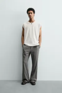 Выцветшая майка Zara, экрю