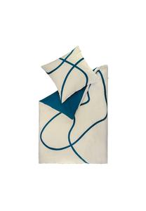 Женское сатиновое постельное бельё с принтом artsy Musterring, petrol