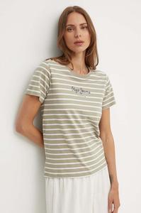 Хлопковая футболка ELBA Pepe Jeans, зеленый