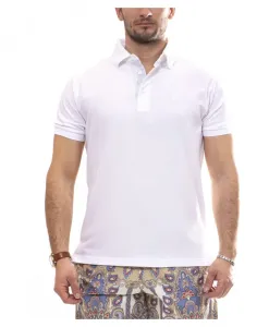 Рубашка-Поло в стиле ром Etro, белый