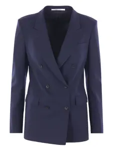 Двубортный пиджак из шерсти TAGLIATORE, синий
