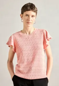 Футболка с принтом в виде буквы «о» на воротнике. Mos Mosh, Peachy