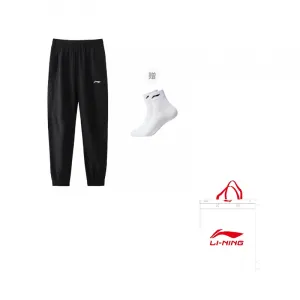 Повседневные брюки LiNing, унисекс, черный