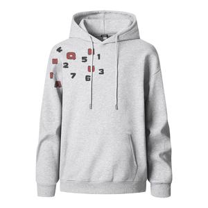 Толстовка Unisex Hooded Moderate Heavyweight HUANQIU, белый heather серый