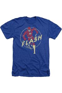 DC Comics Flash Flash Comics Adult Heather Tee / Футболка Gildan, синий