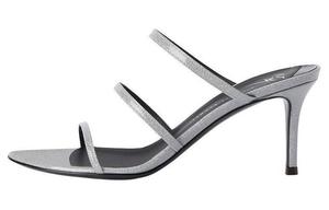 Сандалии Alimha 70 мм с ремешками женские Giuseppe Zanotti, Silver