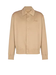 Бомбер из хлопкового канваса Balmain, бежевый