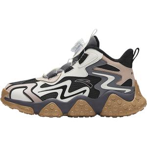 Кроссовки мид для подростков с противоскользящей подошвой, устойчивые к истиранию и термостойкие Antakids, черный/белый/коричневый