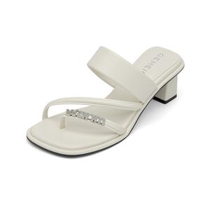 Шлепанцы женские Gemeiq, серебряный