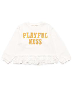 Эксклюзивная для интернет-магазина футболка с длинными рукавами и оборками по низу.