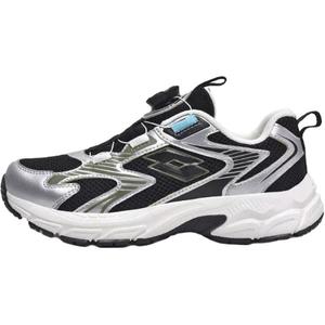 Кроссовки для бега для детей с низким верхом, противоскользящие, с амортизацией, устойчивые к истиранию и ударам LOTTO, серебряный/черный