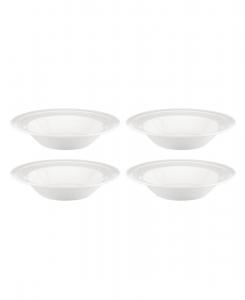 Набор из 4 суповых тарелок с бортиками от Tin Can Alley Lenox, белый