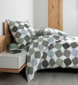 Комплект постельного белья Janine Design Mako-Satin JD 87106, зеленый, размер 155x220+80x80 Original Janine