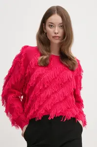 Свитер из смесовой шерсти OUI, розовый