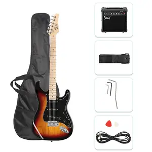 Электрогитара Glarry GST Sunset с усилителем 20 Вт