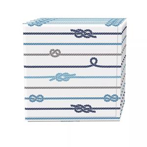 Набор салфеток из 4 шт., 100 % хлопок, 20x20 дюймов, в полоску с морским узлом из веревки
