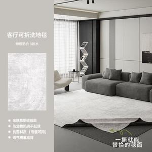 AOVOC Ковер 200х340 см для гостиной/спальни, съемный и моющийся, в стиле New French Cream, Buheng Light Story