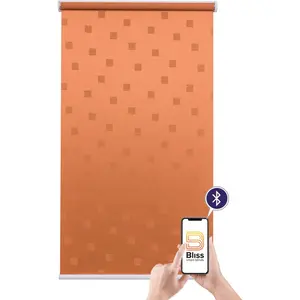 Электрические рулонные шторы Sunlines «Funky Square», непрозрачные, с отверстием, свободно висящие, с управлением через приложение через Bluetooth, с аккумулятором и двигателем, белый стержень