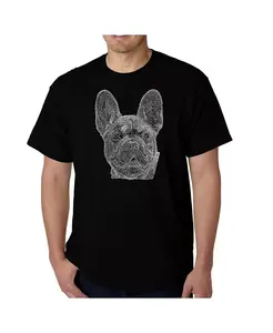 Мужская футболка с принтом "French Bulldog Word Art" LA Pop Art, черный
