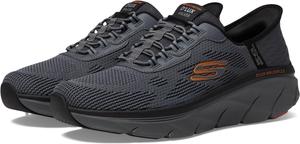 Кроссовки SKECHERS D'Lux Walker 2.0 Rezinate Hands Free Slip-In, цвет Charcoal/Orange