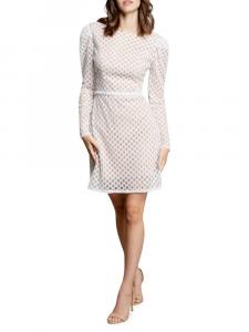 Кружевное платье Collins Dress The Population, белый