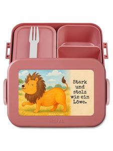 Mr. & Mrs. Panda Коробочка для закусок с изображением знака зодиака Лев и надписью пастельно-красного цвета