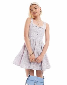 Мини-платье Dakota цвета Isabella с цветочным принтом розового цвета Cotton On