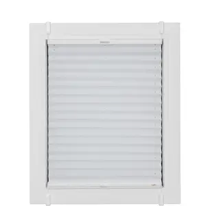 Жалюзи-плиссе Sunlines «One Size Style Crepe», непрозрачные, без сверления, натяжные, цвет аксессуаров белый, для зажима