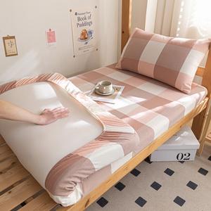 Yalu Простыня на резинке 90x200+15 см, класс А, хлопок, цвет W Meifen Large Grid