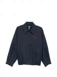 Куртка с вышитым логотипом и двухсторонней молнией Polo Ralph Lauren, синий