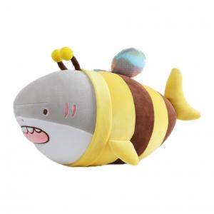 Плюшевая игрушка милая акула-пчелка 28см/38см/48см/60см высота XINGBA