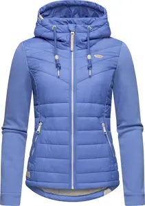 Уличная куртка Ragwear "Люсинда" с капюшоном, стеганая куртка из современного микса материалов с капюшоном, голубой