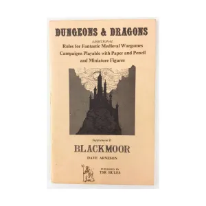 Supplement #2 - Blackmoor (1st Printing), Basic Dungeons & Dragons (Original Edition) - Box Sets & Core Rules, мягкая обложка