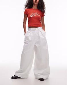 Джинсы Extreme Wide Leg белого цвета Topshop