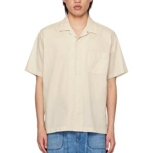 Хлопковая рубашка с коротким рукавом Nanamica, бежевый